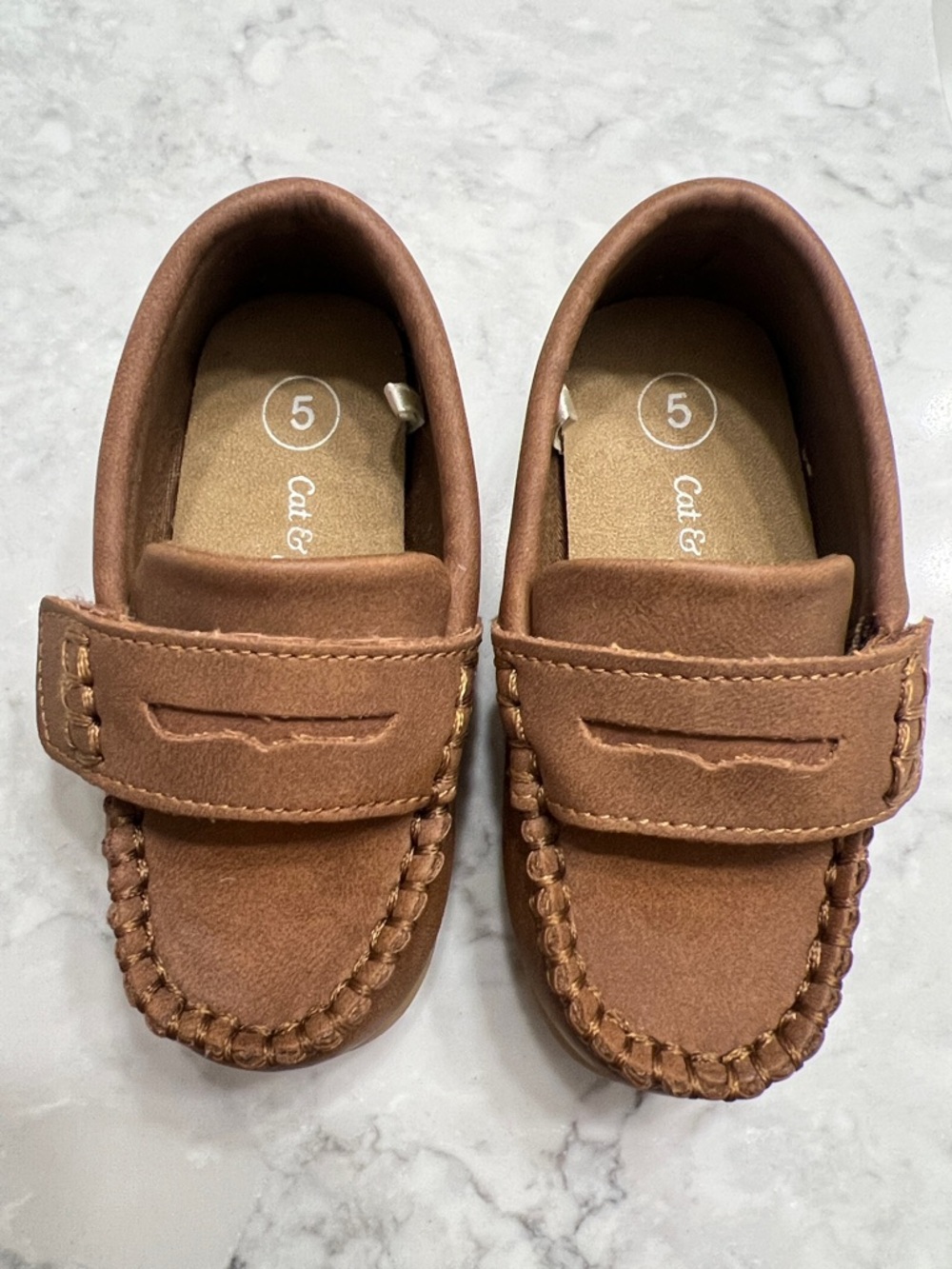Cat & Jack Tan Brown Kids Moccasin Loafers